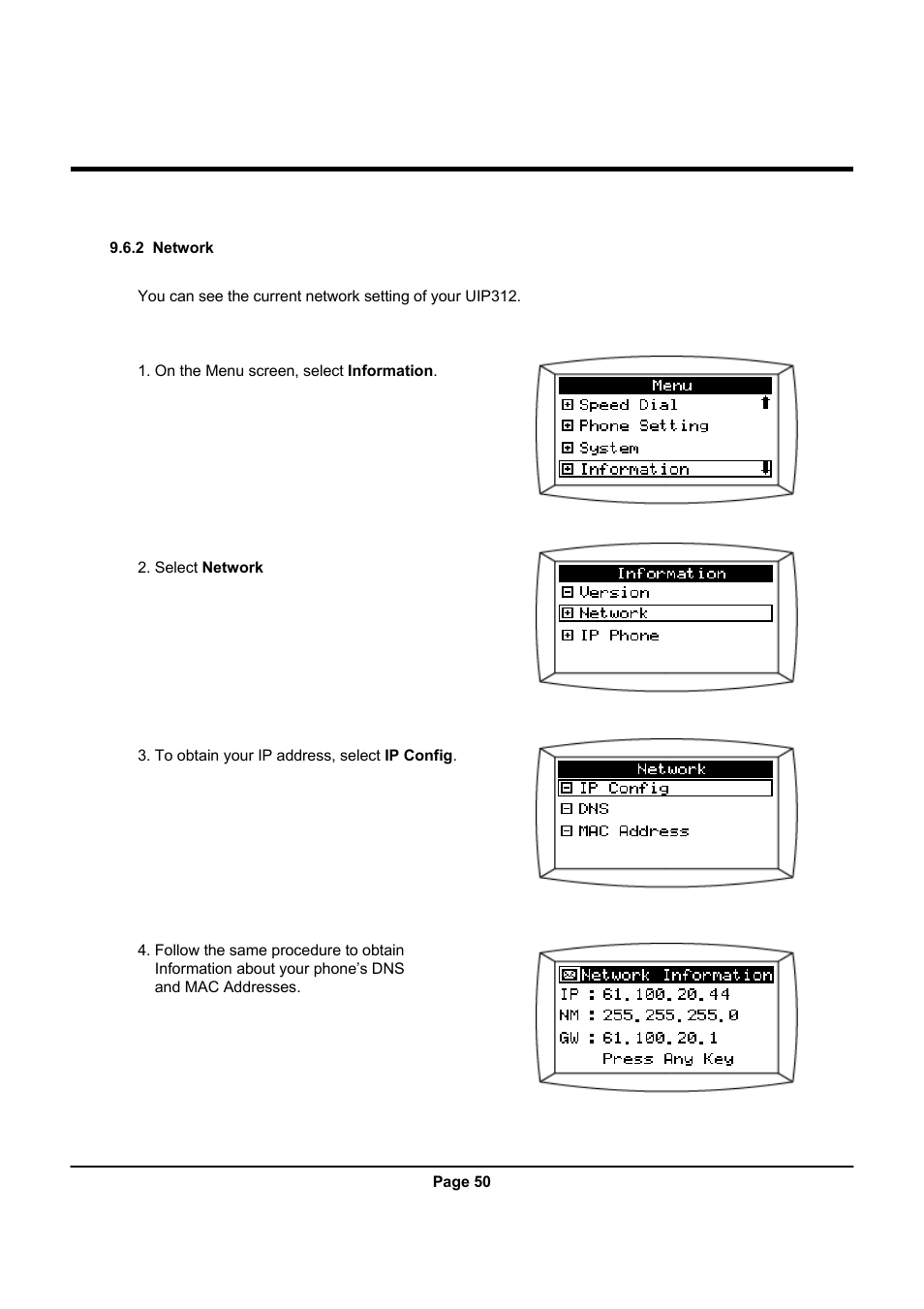 Uniden UIP312 User Manual | Page 54 / 72