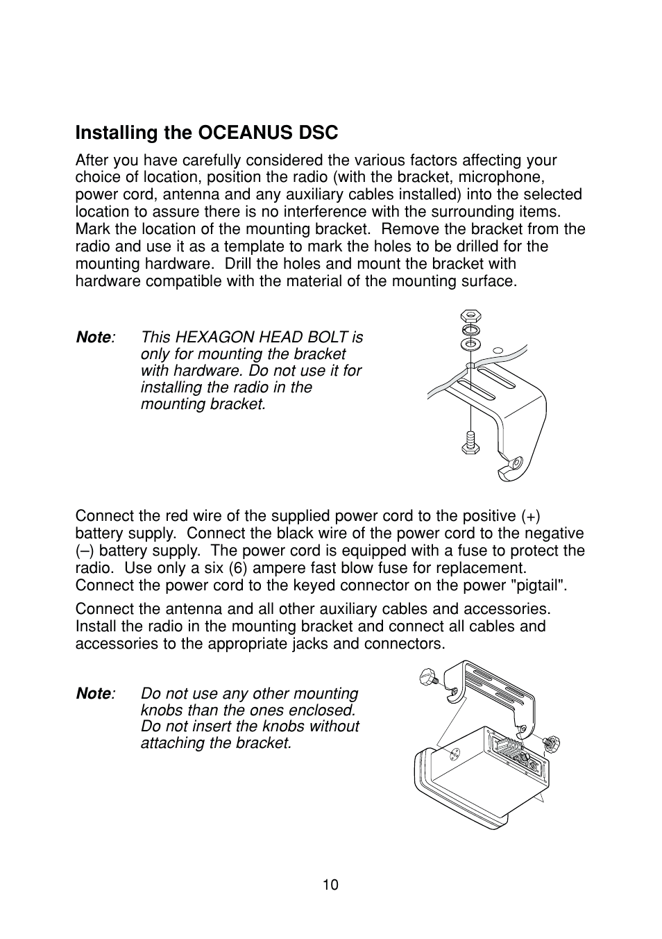 Installing the oceanus dsc | Uniden DSC Series User Manual | Page 13 / 68