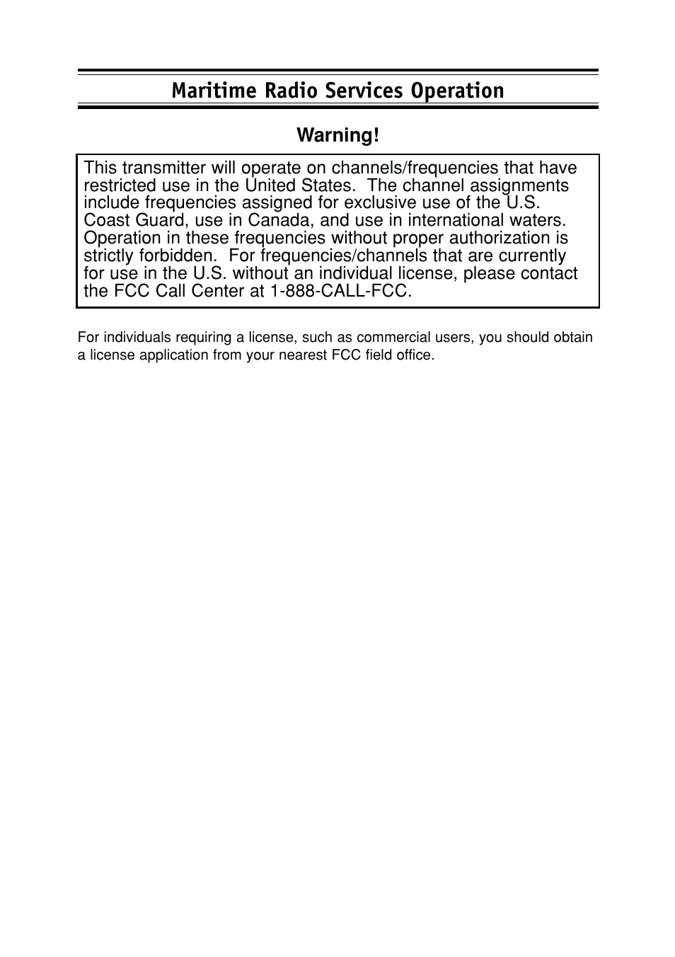 Maritime radio services operation | Uniden DSC Series User Manual | Page 2 / 68