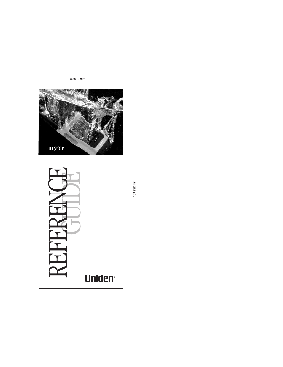Uniden HH940P User Manual | 22 pages
