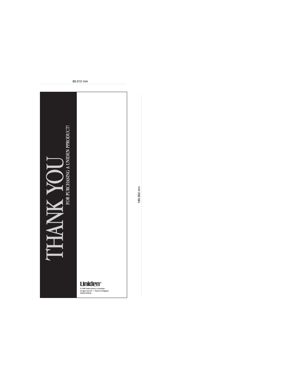 Uniden HH940P User Manual | Page 22 / 22