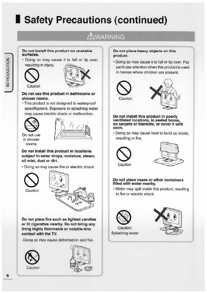 I safety precautions (continued), Warning | Uniden TL32TX1-AW User Manual | Page 6 / 60