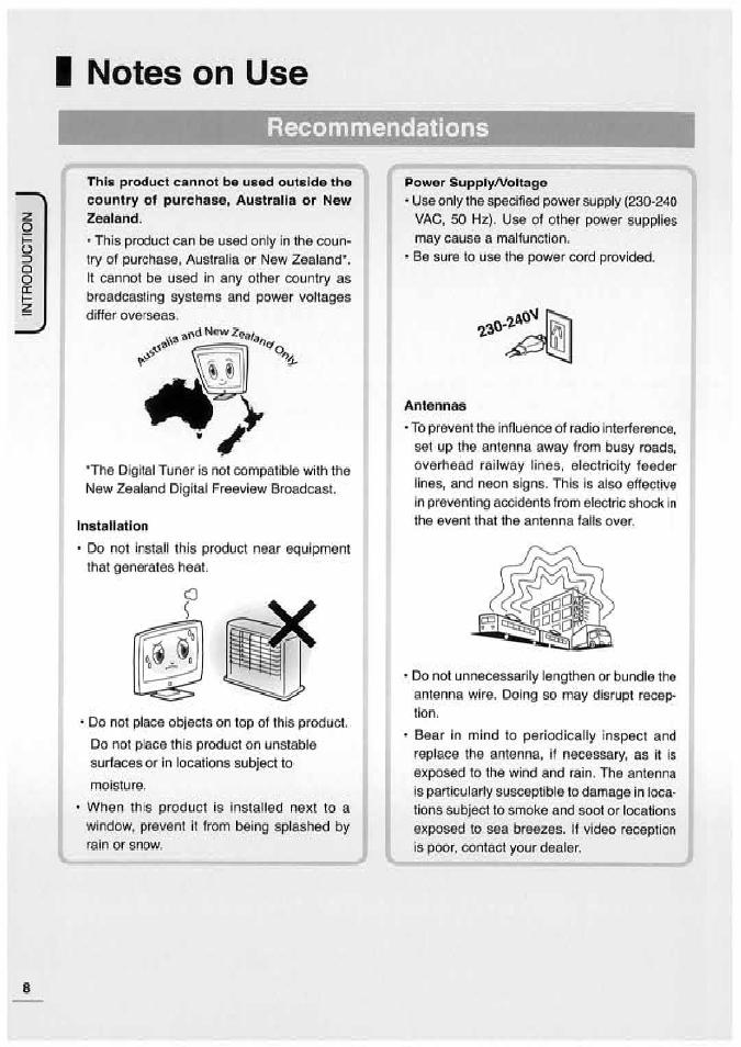 Recommendations | Uniden TL32TX1-AW User Manual | Page 8 / 60