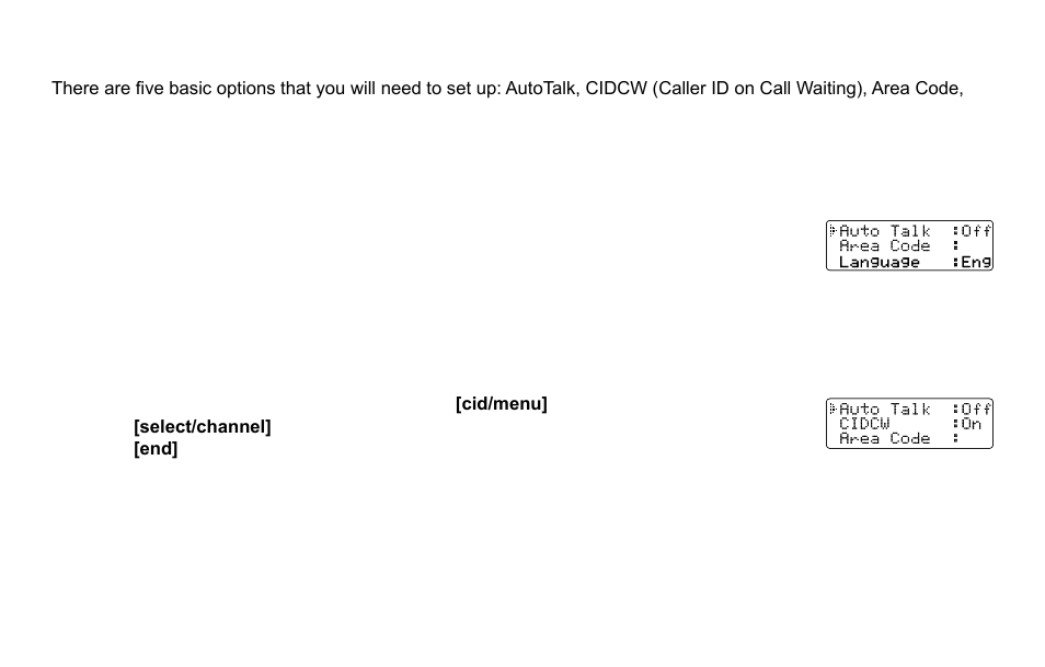 Basic setup, Activating autotalk, Basic.setup | Activating.autotalk | Uniden DX15686 Series User Manual | Page 16 / 48