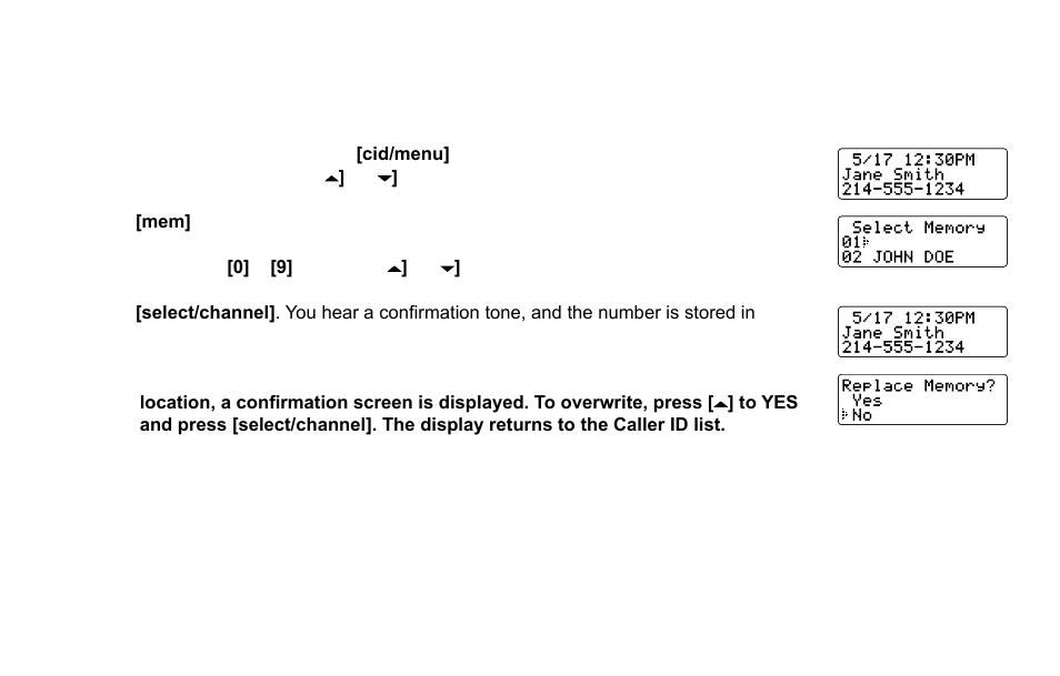 Storing caller id in speed dial memory | Uniden DX15686 Series User Manual | Page 23 / 48