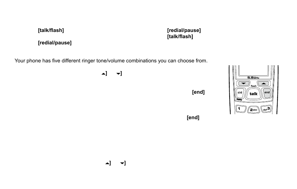 Redialing the last dialed number, Selecting the ring tone and volume, Temporarily mute ringer | Adjusting the earpiece volume, Redialing.the.last.dialed.number, Selecting.the.ring.tone.and.volume, Adjusting.the.earpiece.volume | Uniden DX15686 Series User Manual | Page 27 / 48