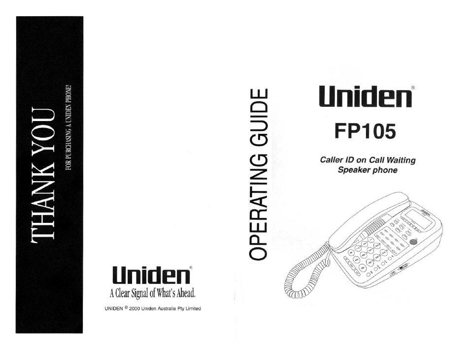 Uniden FP105 User Manual | 16 pages