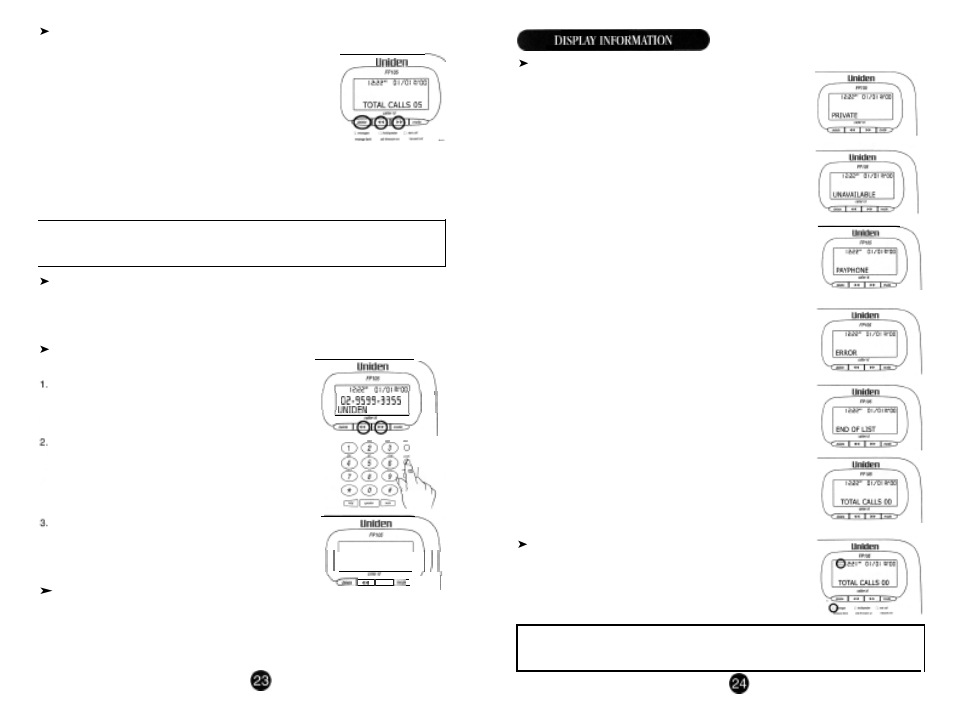 Uniden FP105 User Manual | Page 13 / 16