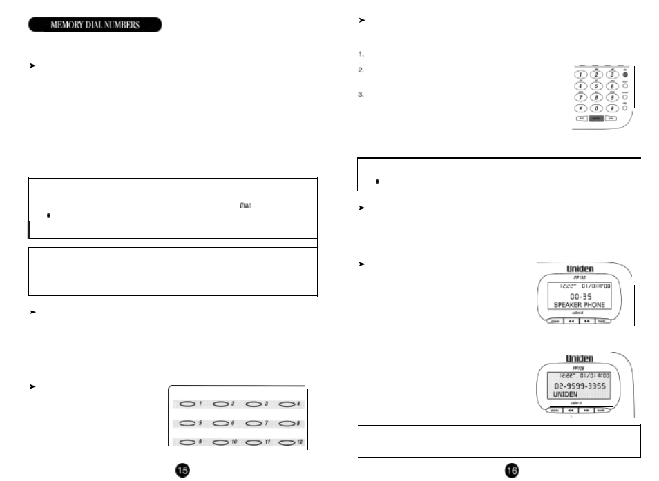 Uniden FP105 User Manual | Page 9 / 16