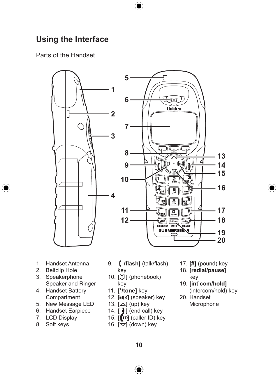 Using the interface | Uniden DSS 7805WP User Manual | Page 11 / 24