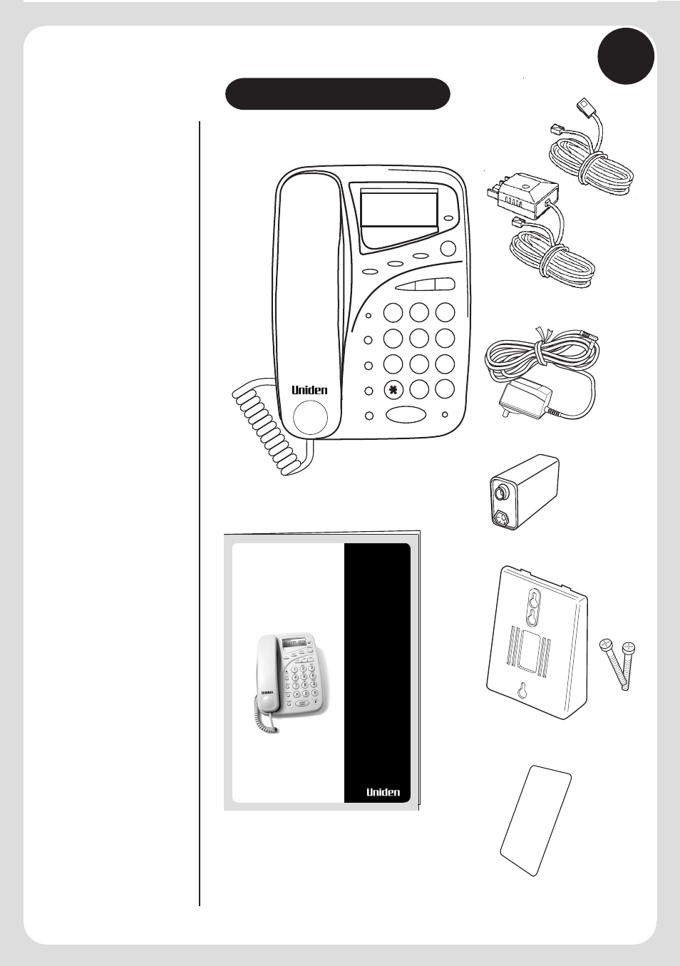 Fp103, Owners, Manual | Your fp103 package, Your fp103 package will contain, Or - 1 - telephone line cord | Uniden FP103 User Manual | Page 4 / 16