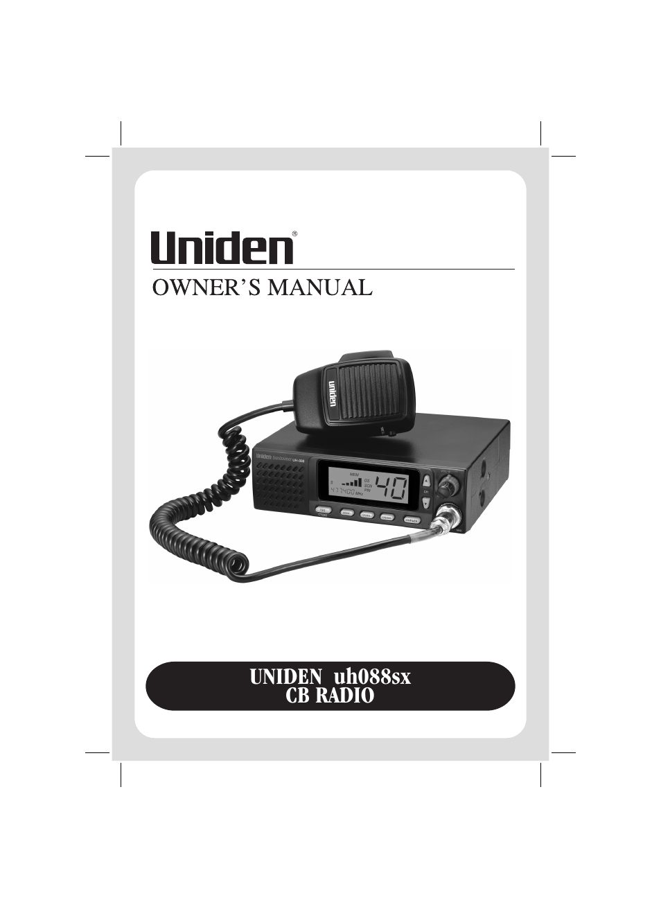 Uniden UH088SX User Manual | 24 pages