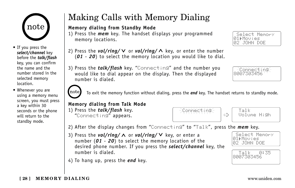 Uniden Answering Machine User Manual | Page 28 / 52