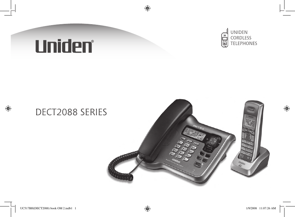 Uniden DECT2088 Series User Manual | 72 pages