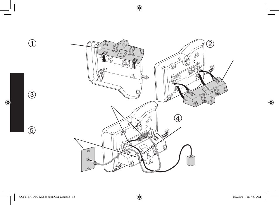 Wall mounting the base | Uniden DECT2088 Series User Manual | Page 16 / 72