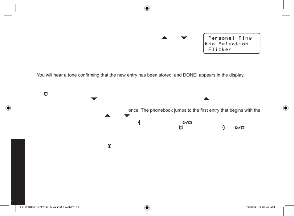 Finding a phonebook entry, Editing an existing phonebook entry | Uniden DECT2088 Series User Manual | Page 28 / 72