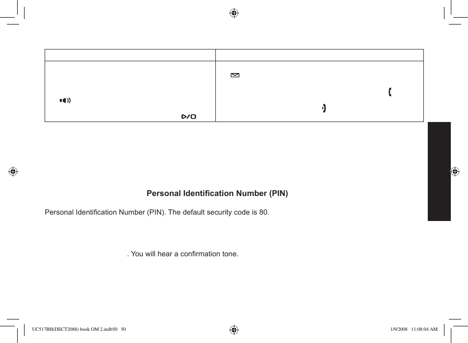 Screening calls, Turning off the message alert tone | Uniden DECT2088 Series User Manual | Page 51 / 72