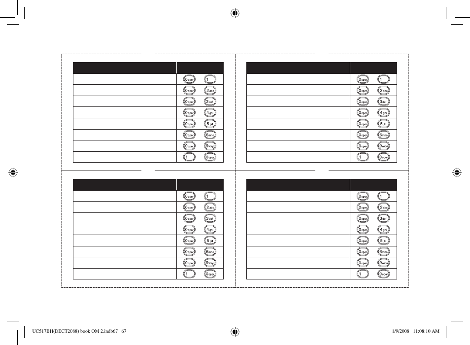 Uniden DECT2088 Series User Manual | Page 68 / 72