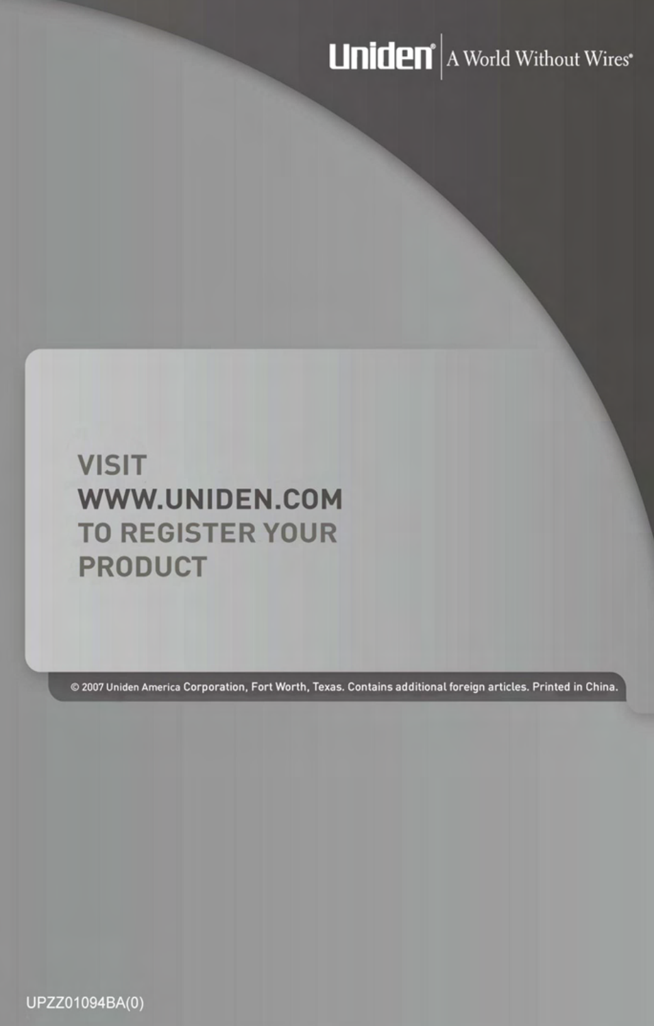 Uniden 4541 User Manual | Page 12 / 12