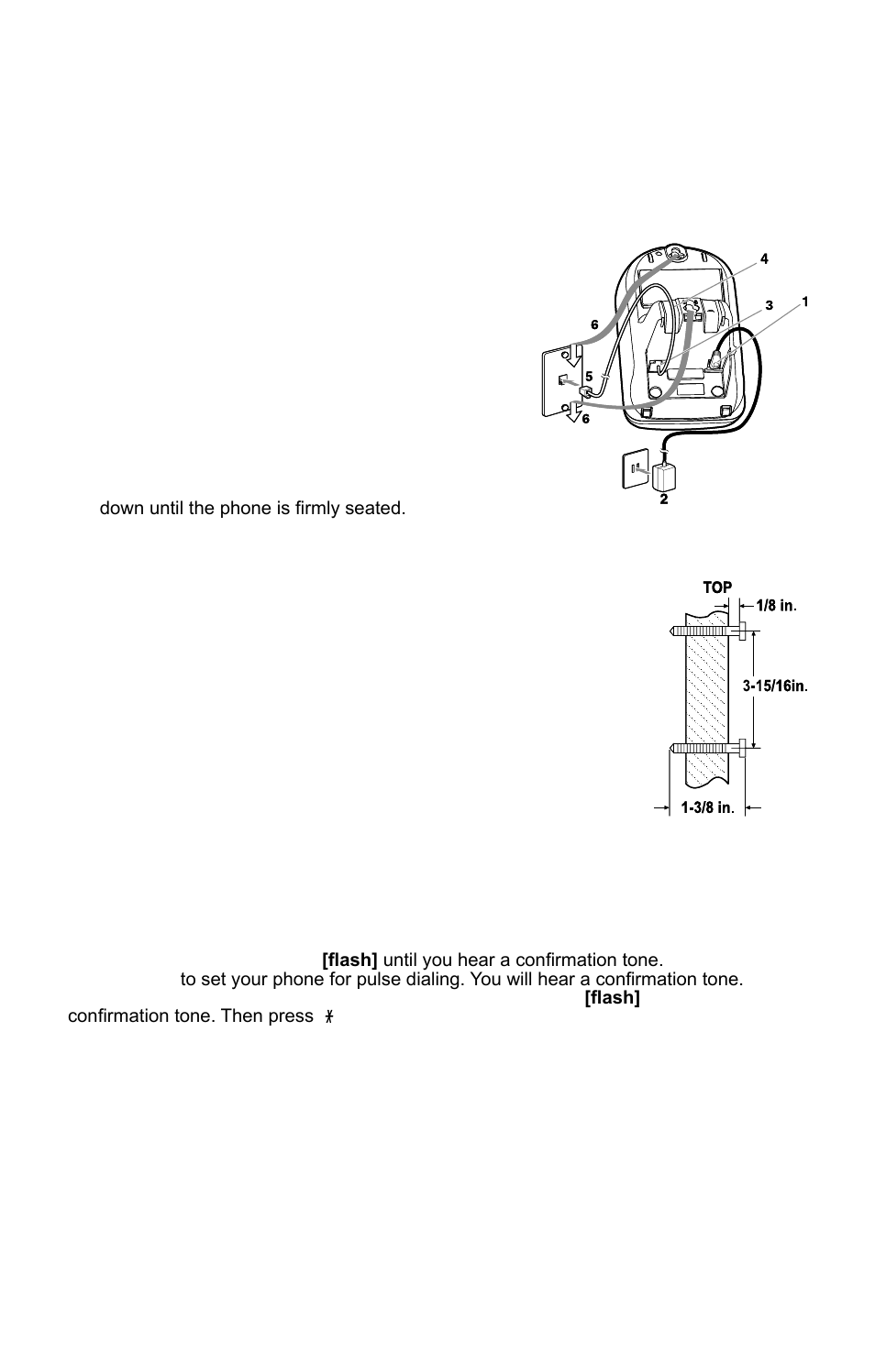 D. mount the base unit on a wall, E. choose the dialing mode | Uniden 4541 User Manual | Page 5 / 12
