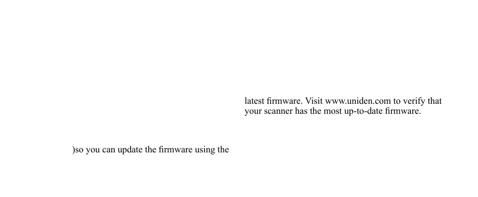 Data port cable — firmware updates | Uniden BC-RH96 User Manual | Page 12 / 28