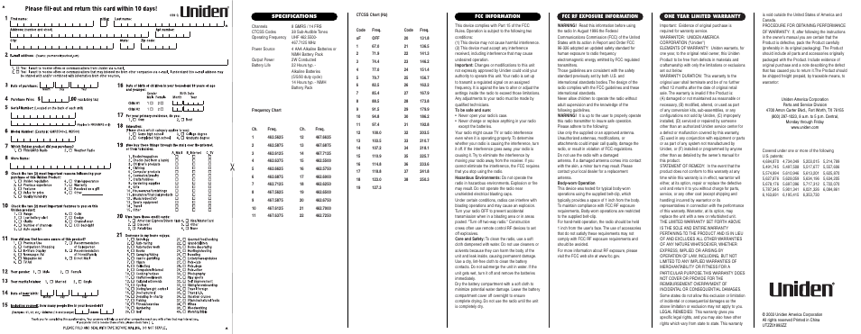 Uniden EcoTerra GMRS680 User Manual | Page 2 / 2