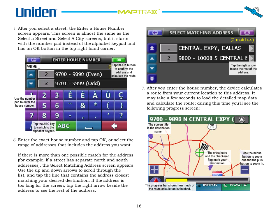 Uniden GPS402 User Manual | Page 16 / 35