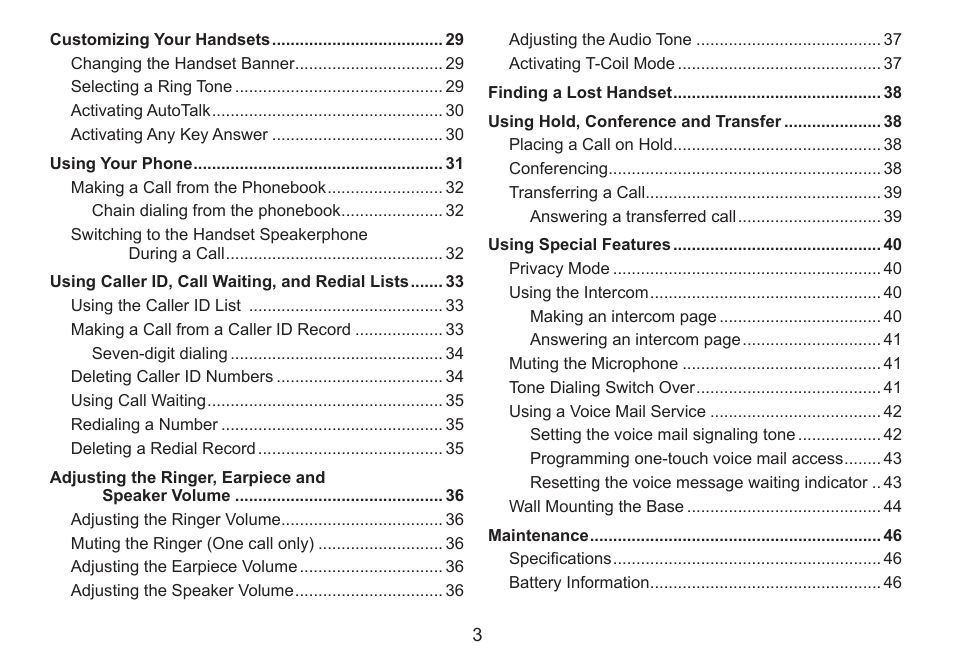 Uniden DECT1560 Series User Manual | Page 3 / 64