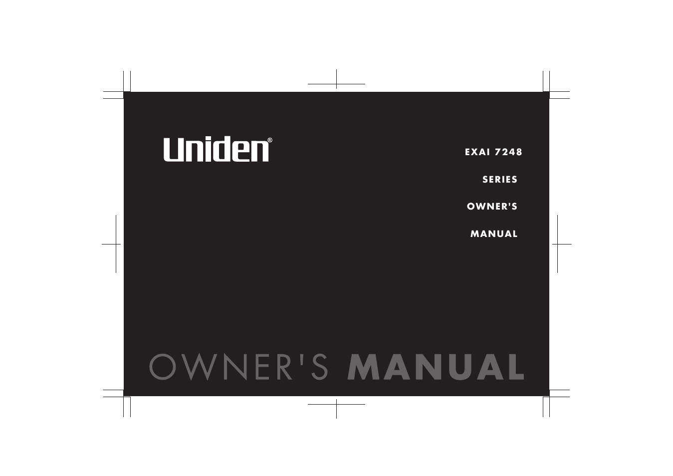 Uniden EXAI 7248 User Manual | 68 pages