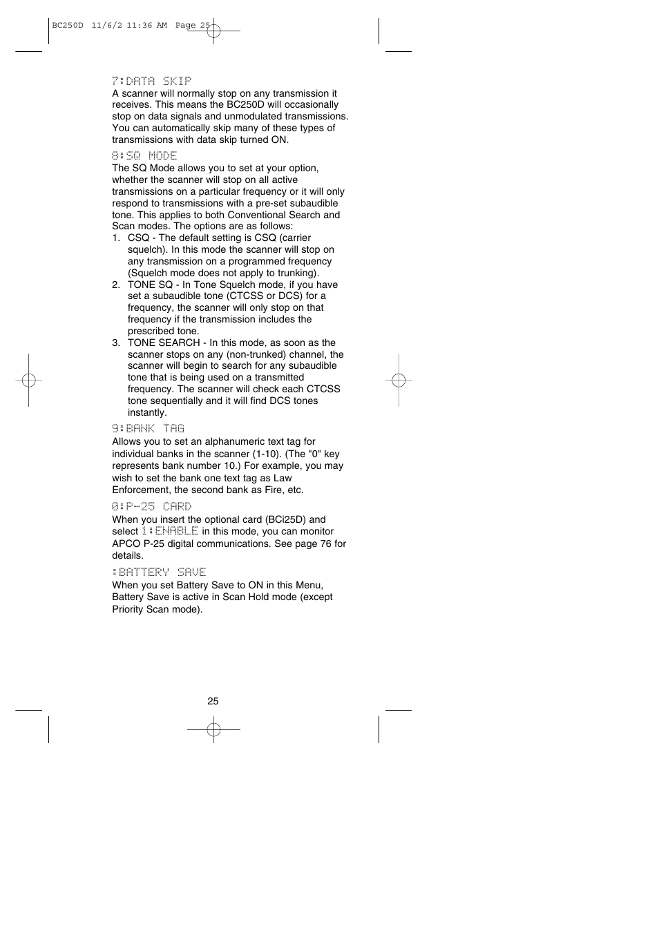 Uniden BC250D User Manual | Page 29 / 110