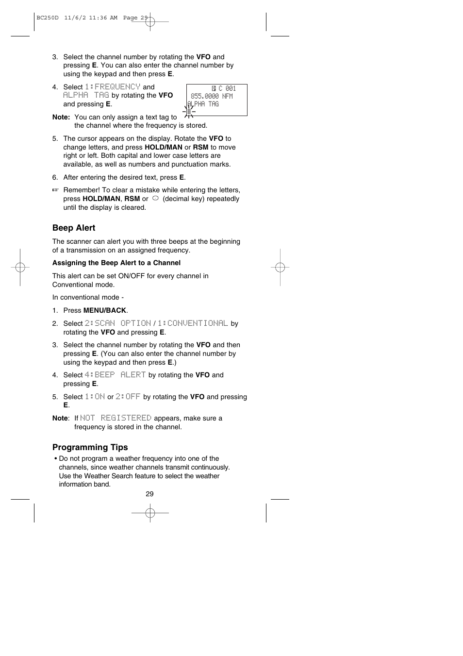 Uniden BC250D User Manual | Page 33 / 110
