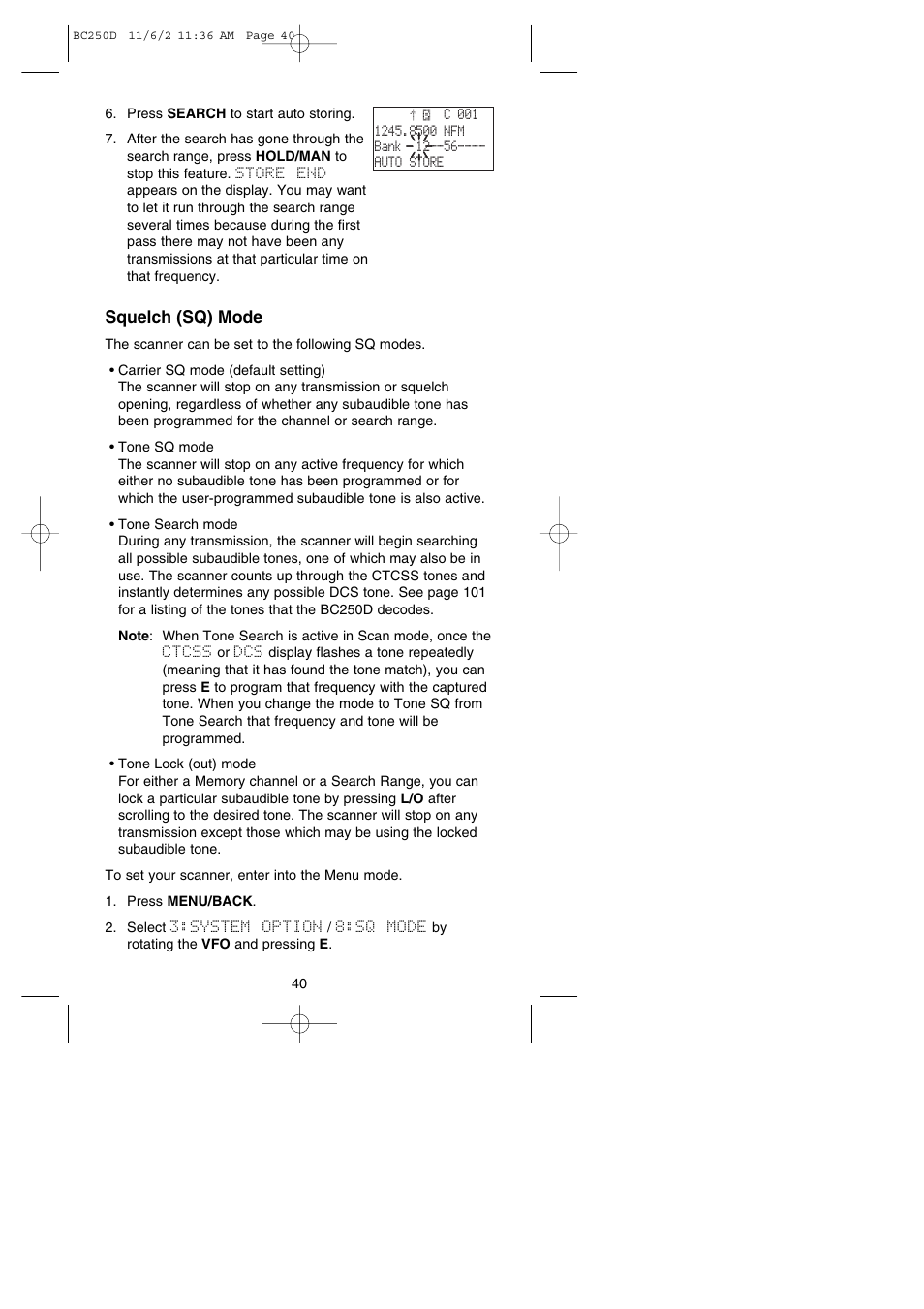Uniden BC250D User Manual | Page 44 / 110