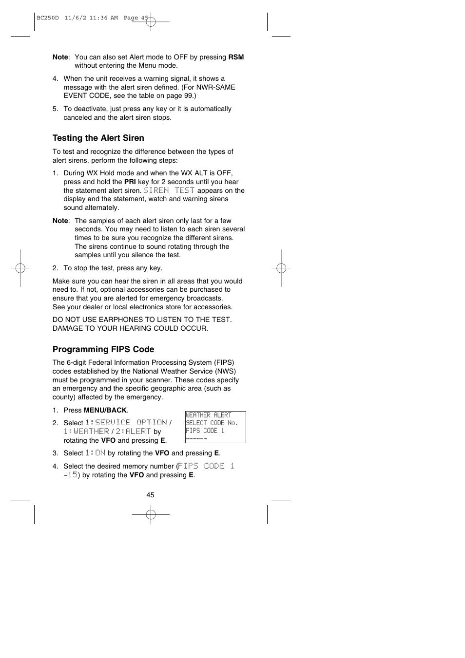 Uniden BC250D User Manual | Page 49 / 110