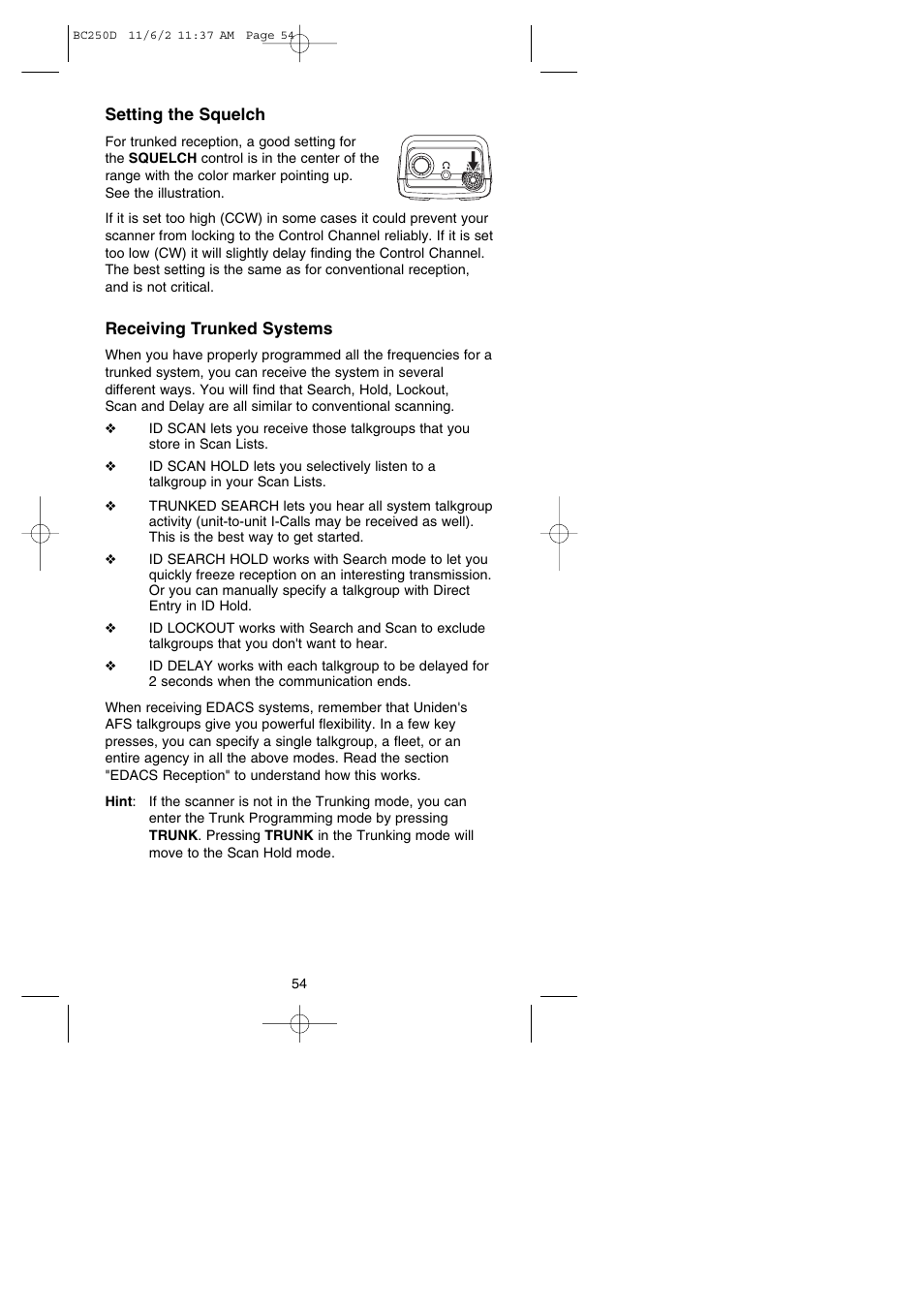 Uniden BC250D User Manual | Page 58 / 110