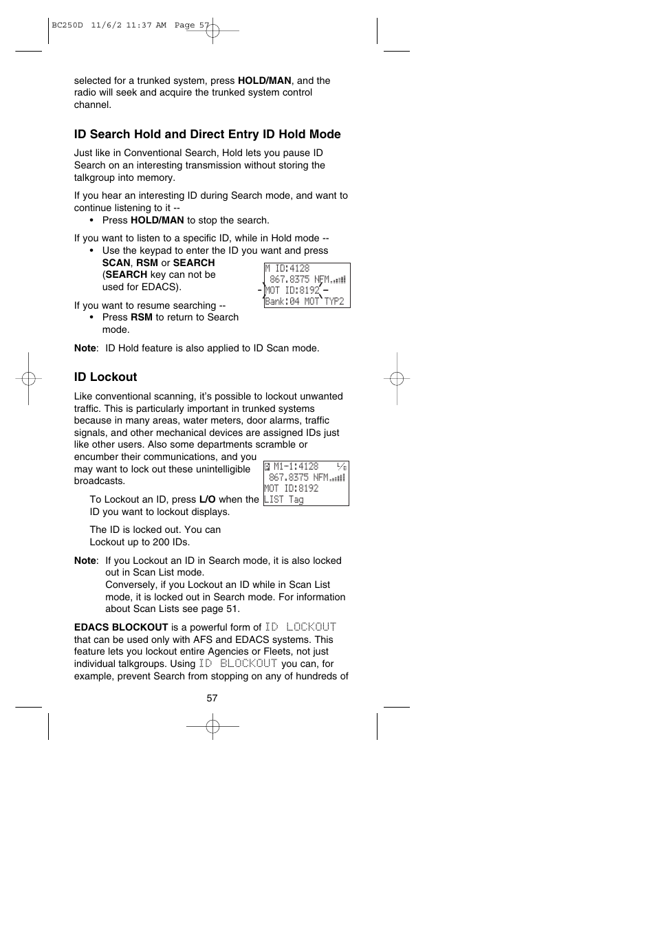 Uniden BC250D User Manual | Page 61 / 110