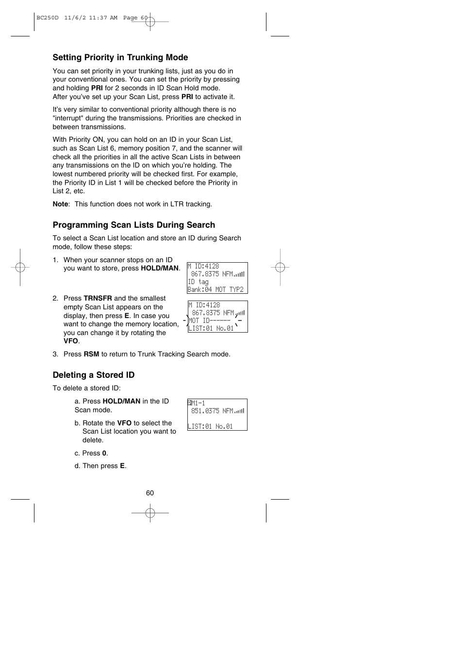Uniden BC250D User Manual | Page 64 / 110