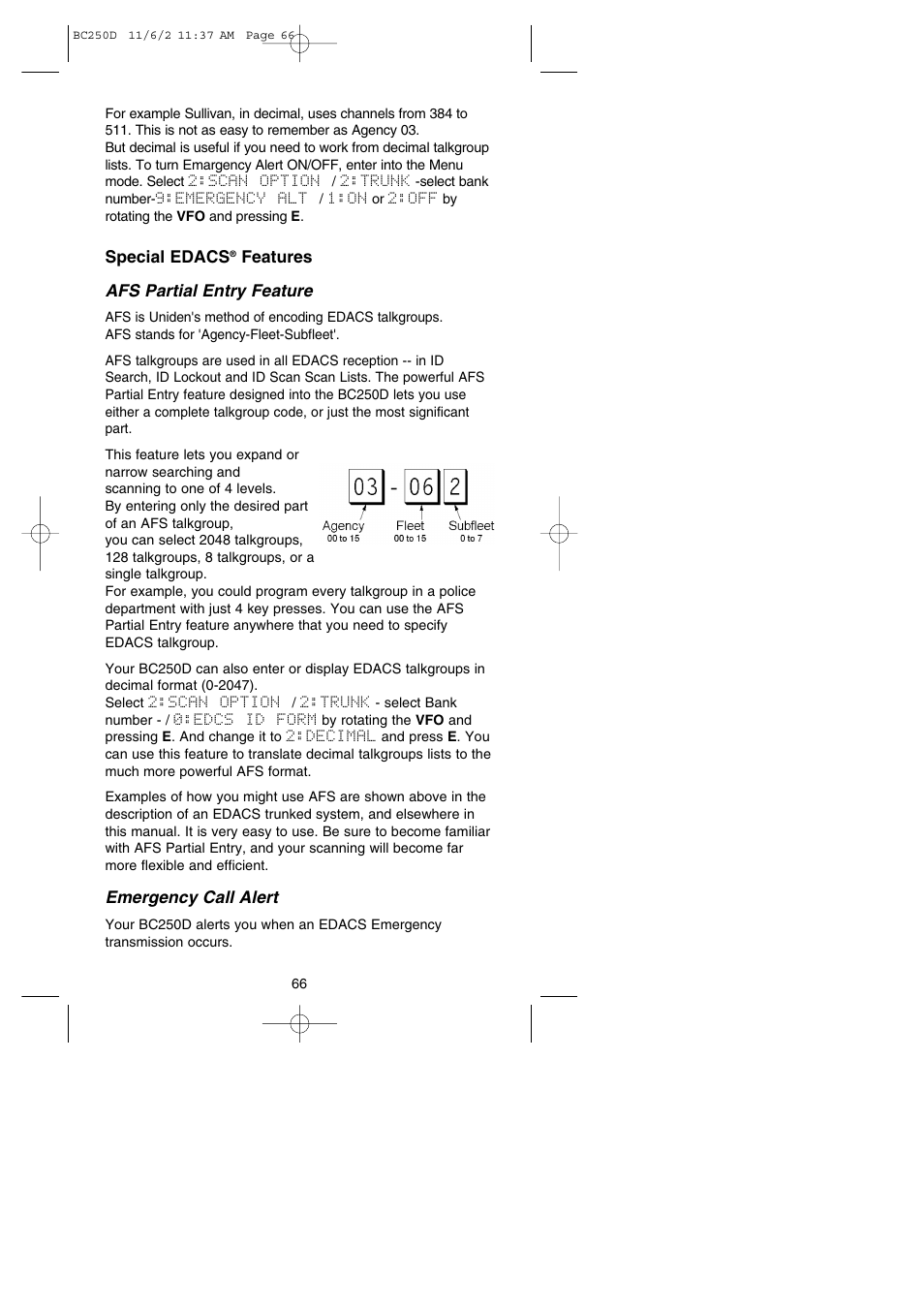 Uniden BC250D User Manual | Page 70 / 110