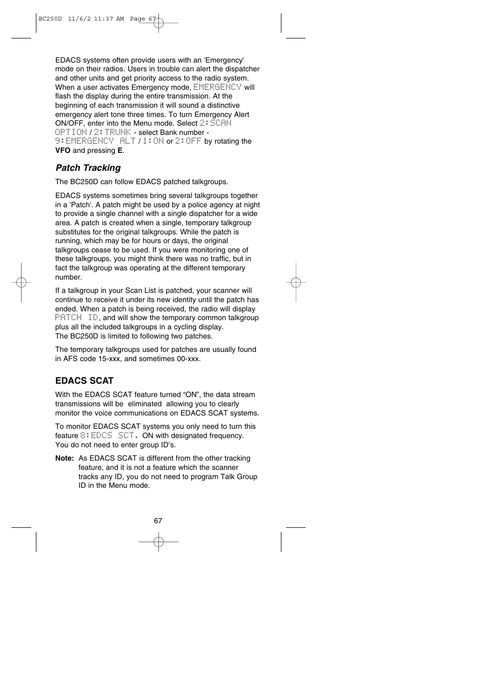 Uniden BC250D User Manual | Page 71 / 110