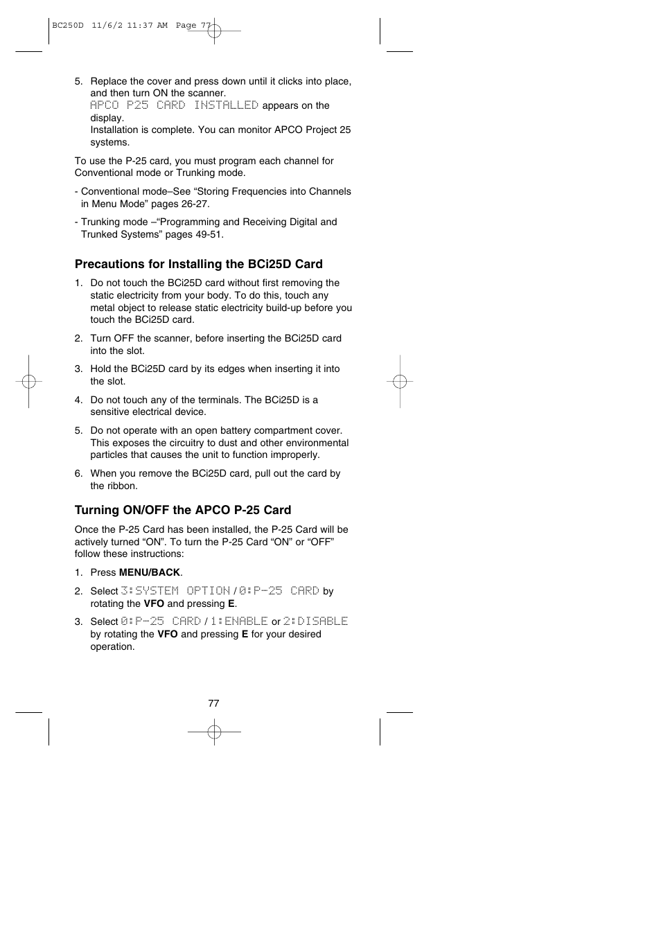 Uniden BC250D User Manual | Page 81 / 110