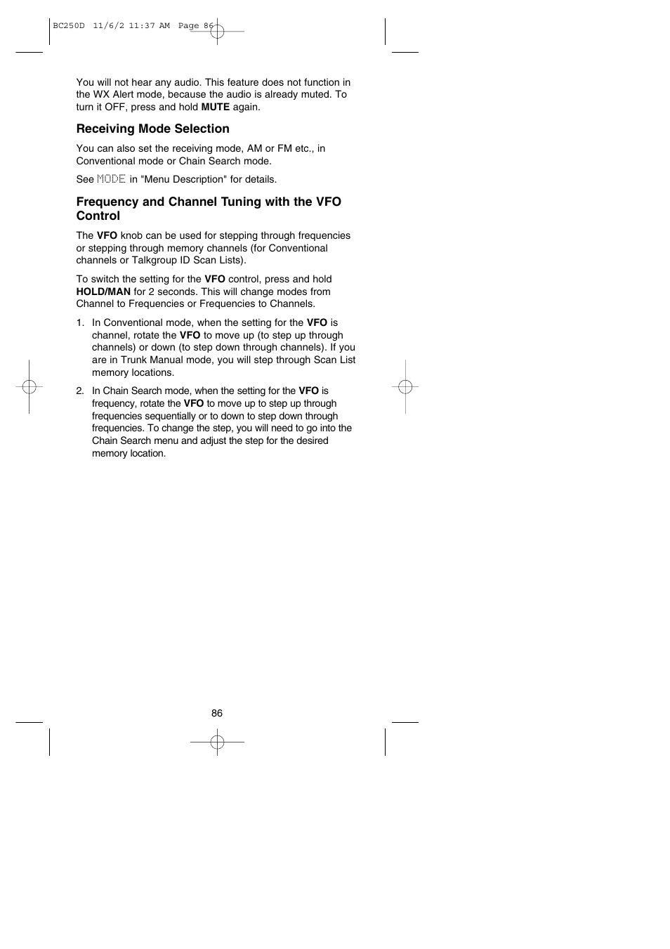 Uniden BC250D User Manual | Page 90 / 110