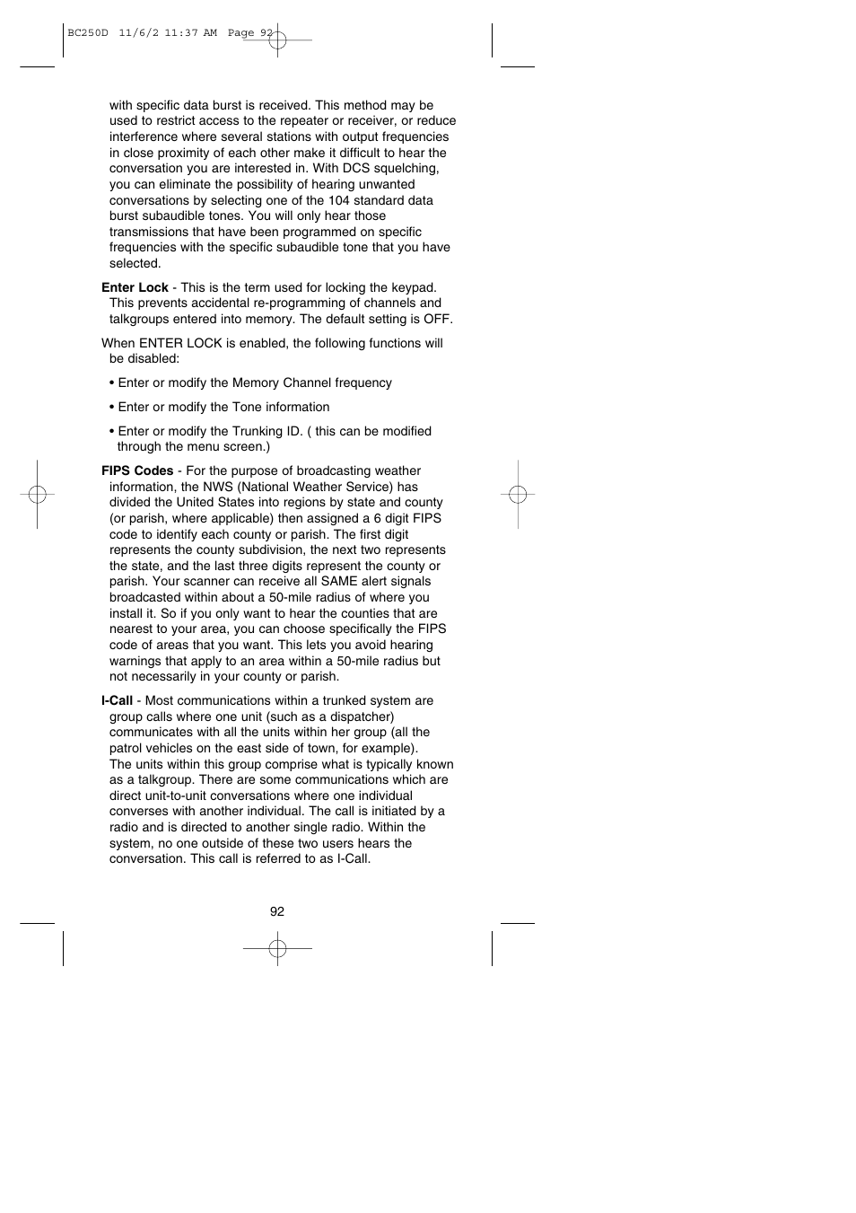 Uniden BC250D User Manual | Page 96 / 110