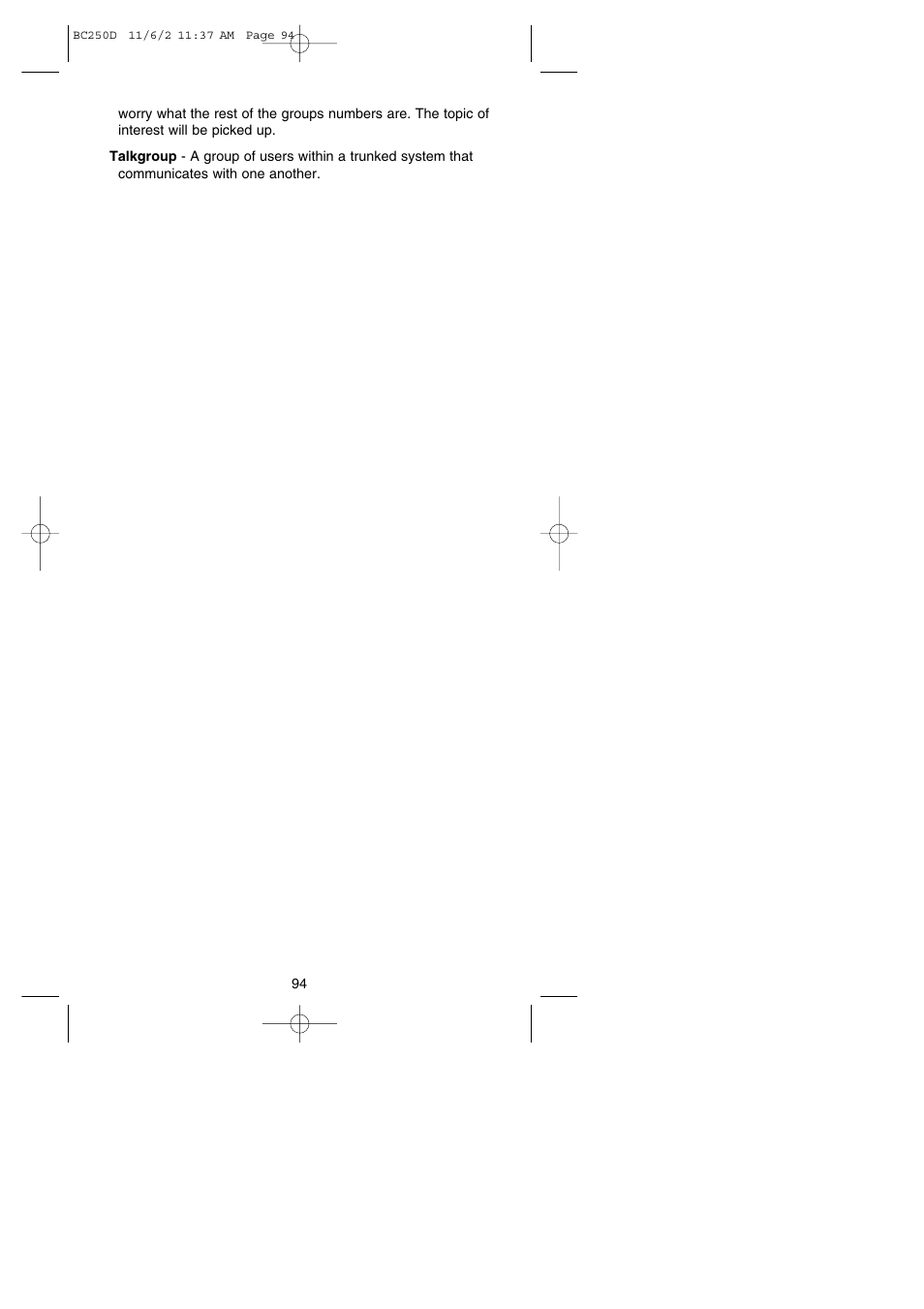 Uniden BC250D User Manual | Page 98 / 110