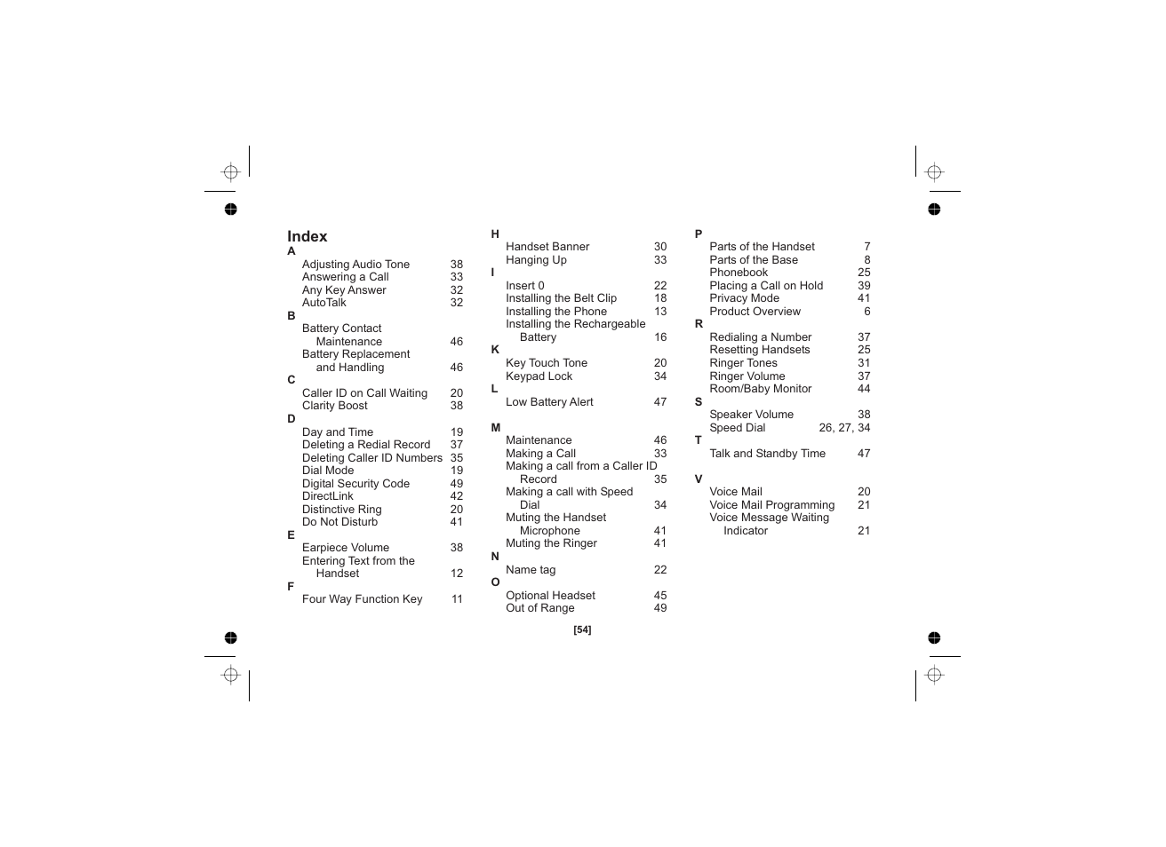 Uniden DSS3450 User Manual | Page 54 / 56