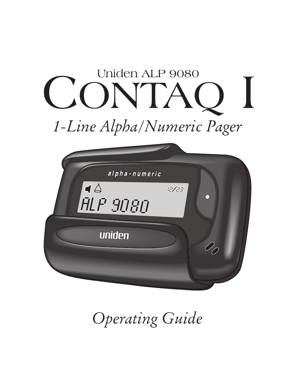 Uniden CONTAQ 1 ALP 9080 User Manual | 37 pages