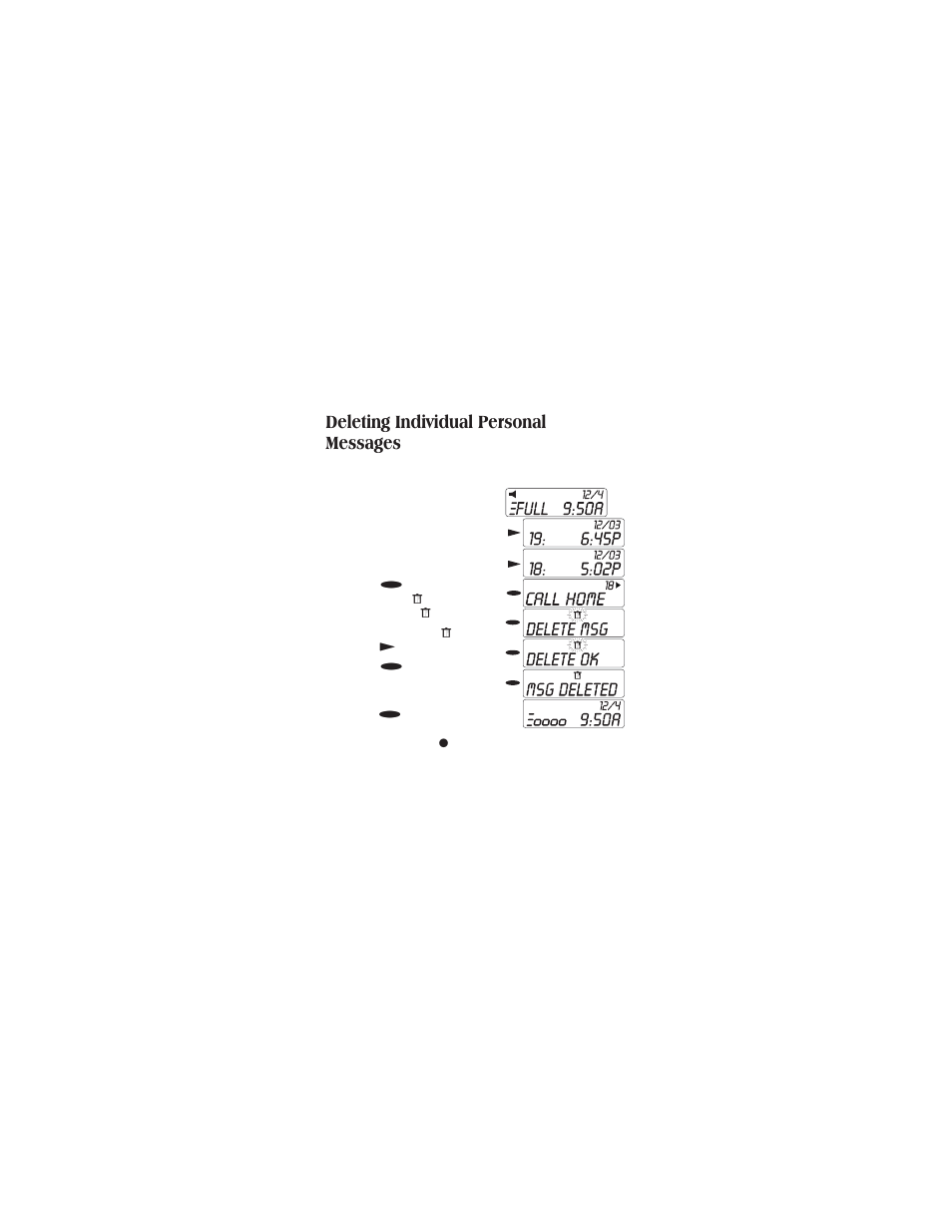 Adding personal memos to the notebook 32, Deleting individual personal messages | Uniden CONTAQ 1 ALP 9080 User Manual | Page 32 / 37