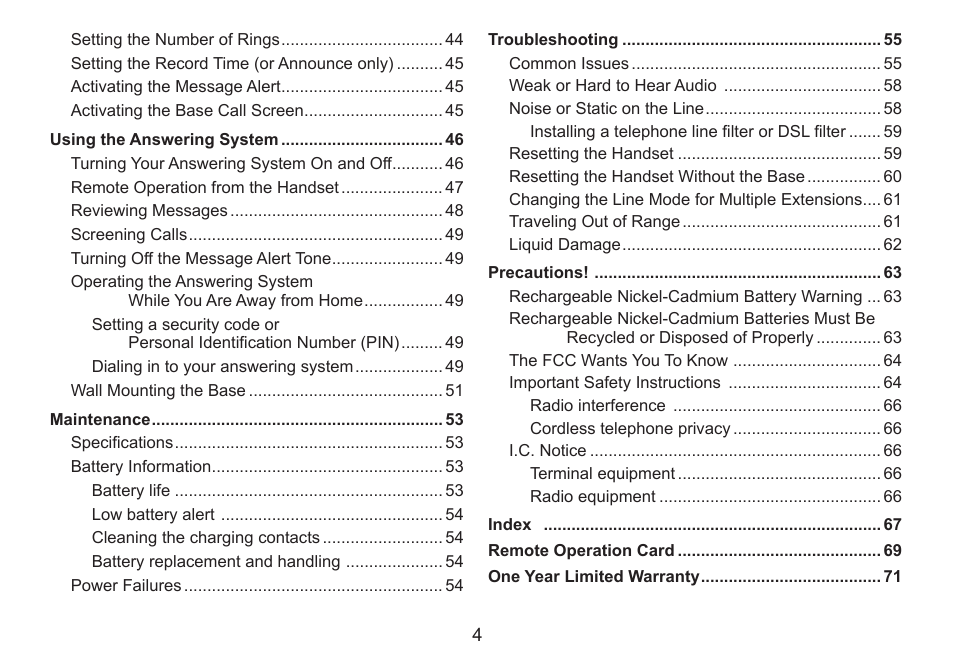 Uniden DECT1588 User Manual | Page 4 / 72