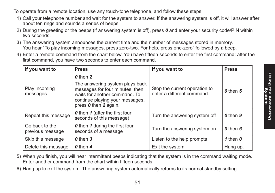 Uniden DECT1580 Series User Manual | Page 51 / 76