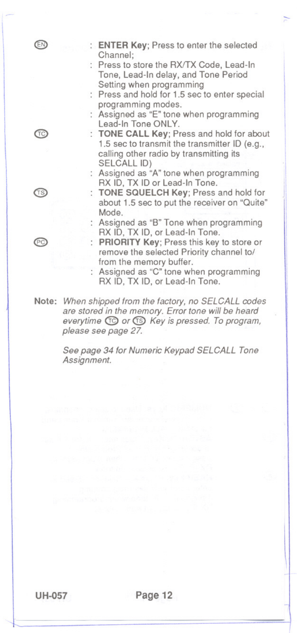 Uniden UH-057 User Manual | Page 14 / 44