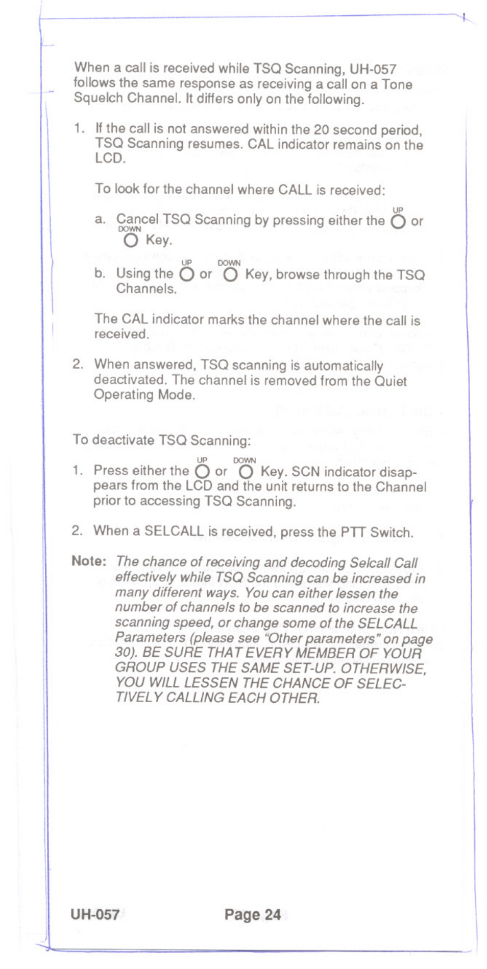 Uniden UH-057 User Manual | Page 26 / 44