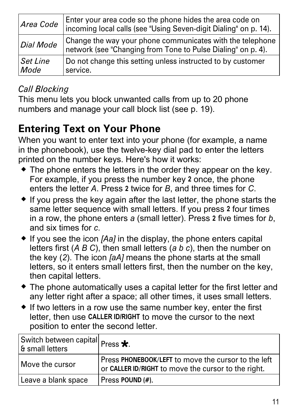 Entering text on your phone | Uniden DECT2188 Series User Manual | Page 13 / 36